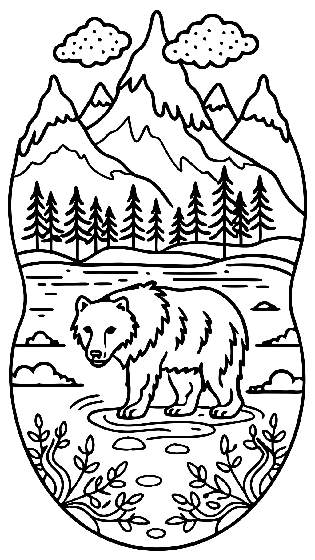 adult bear coloring pages